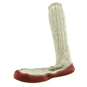 Acorn Sock Boots Sz‎ 10.5-11.5 M Beige Leather Women